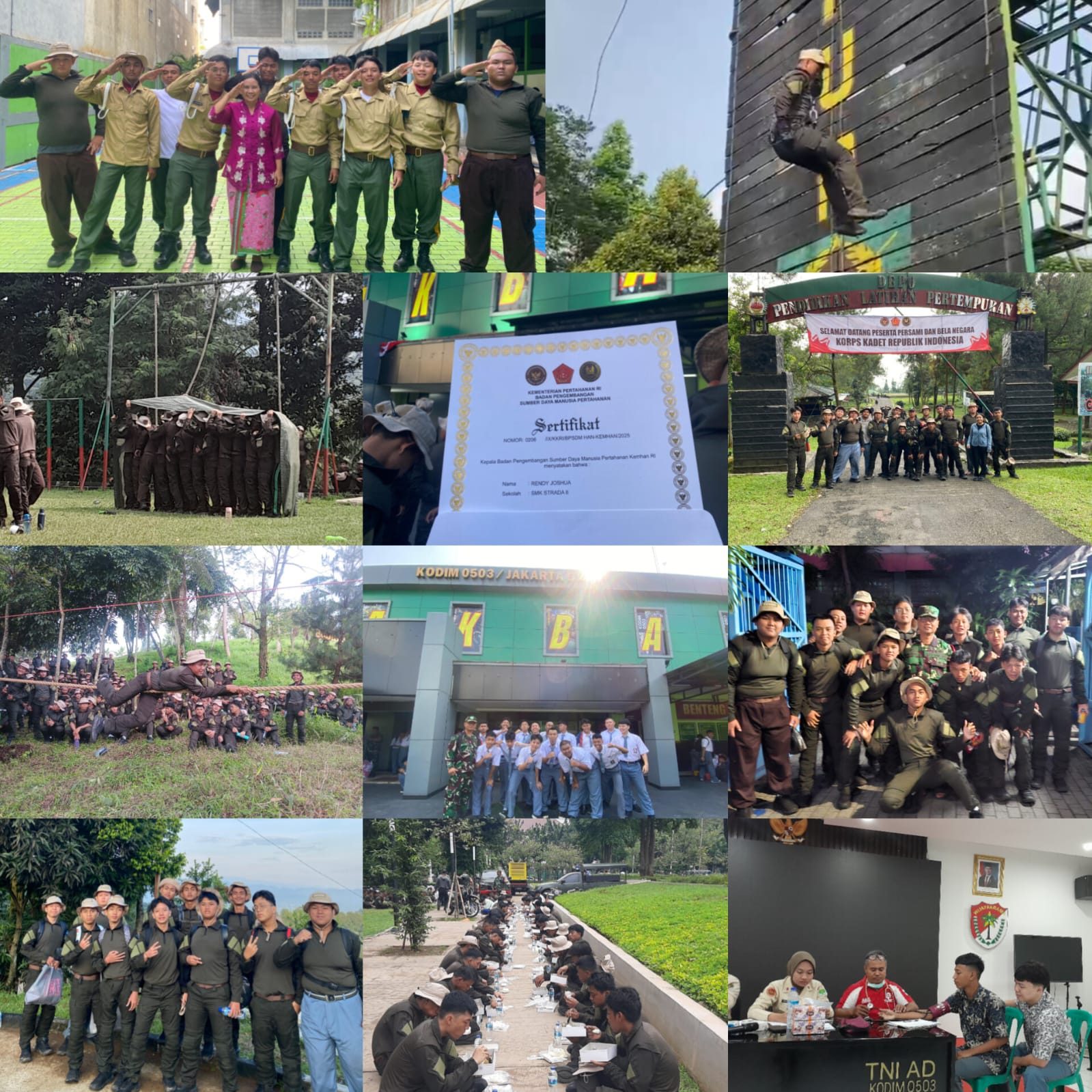 Refleksi Kegiatan Korps Kadet Republik Indonesia (KKRI) oleh 15 Siswa SMK STRADA II Jakarta